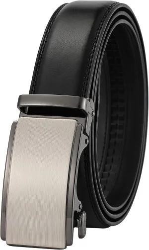 Men's Belt,Ratchet Dress Belt with Automatic Buckle Brown/Black-Trim to Fit-35mm wide