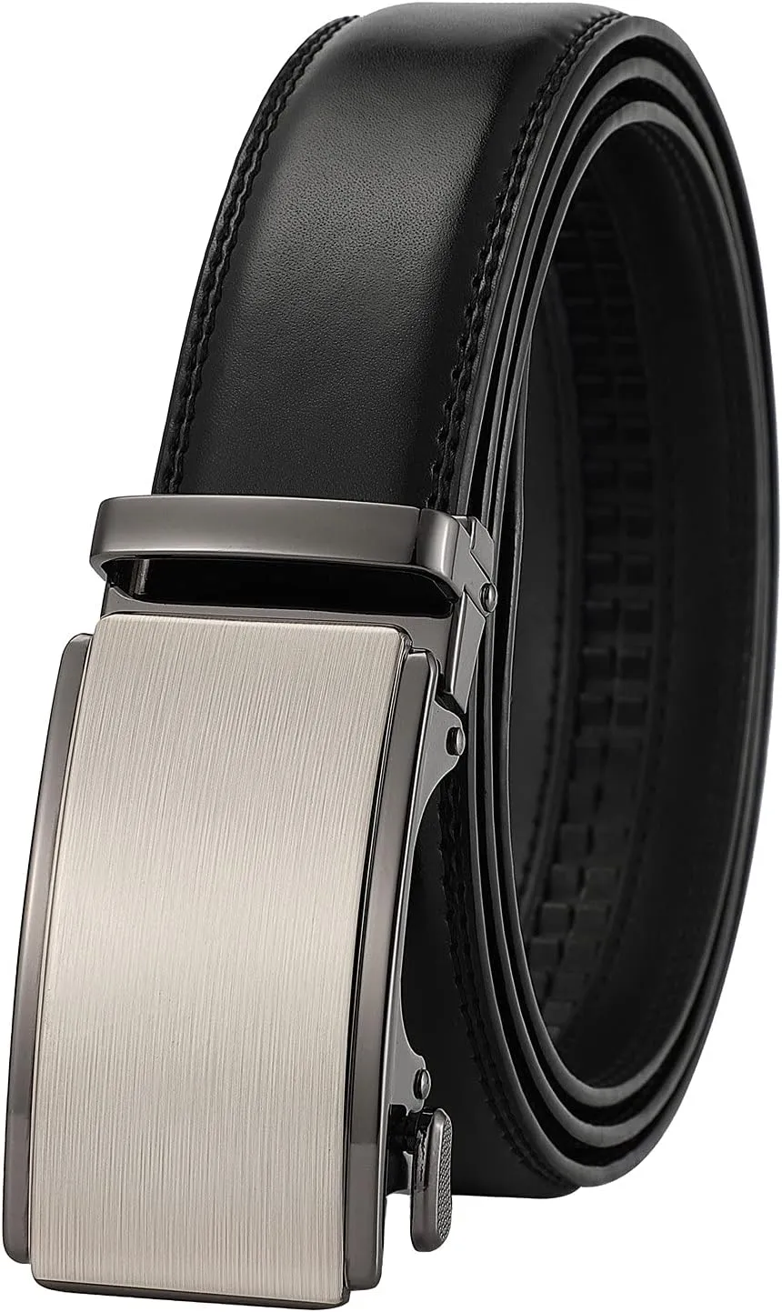 Men's Belt,Ratchet Dress Belt with Automatic Buckle Brown/Black-Trim to Fit-35mm wide
