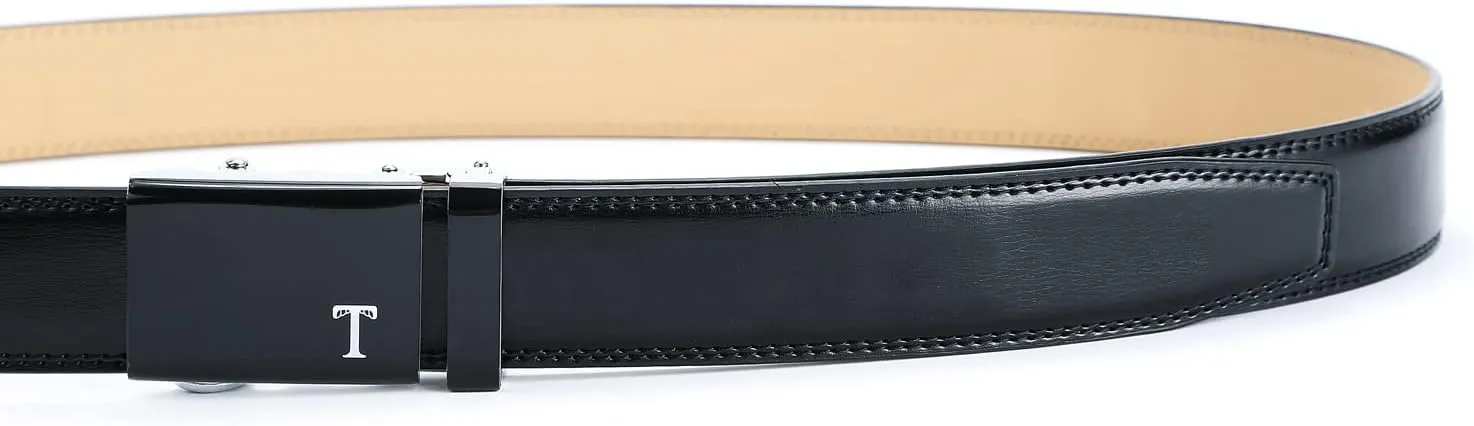 Mens Belts Leather Ratchet, Casual and Dress, Adjustable - Elegant Gift Boxed