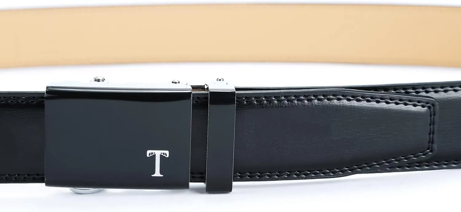Mens Belts Leather Ratchet, Casual and Dress, Adjustable - Elegant Gift Boxed
