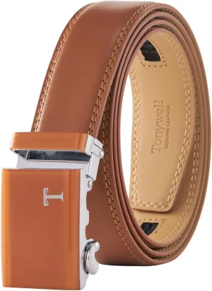 Mens Belts Leather Ratchet, Casual and Dress, Adjustable - Elegant Gift Boxed