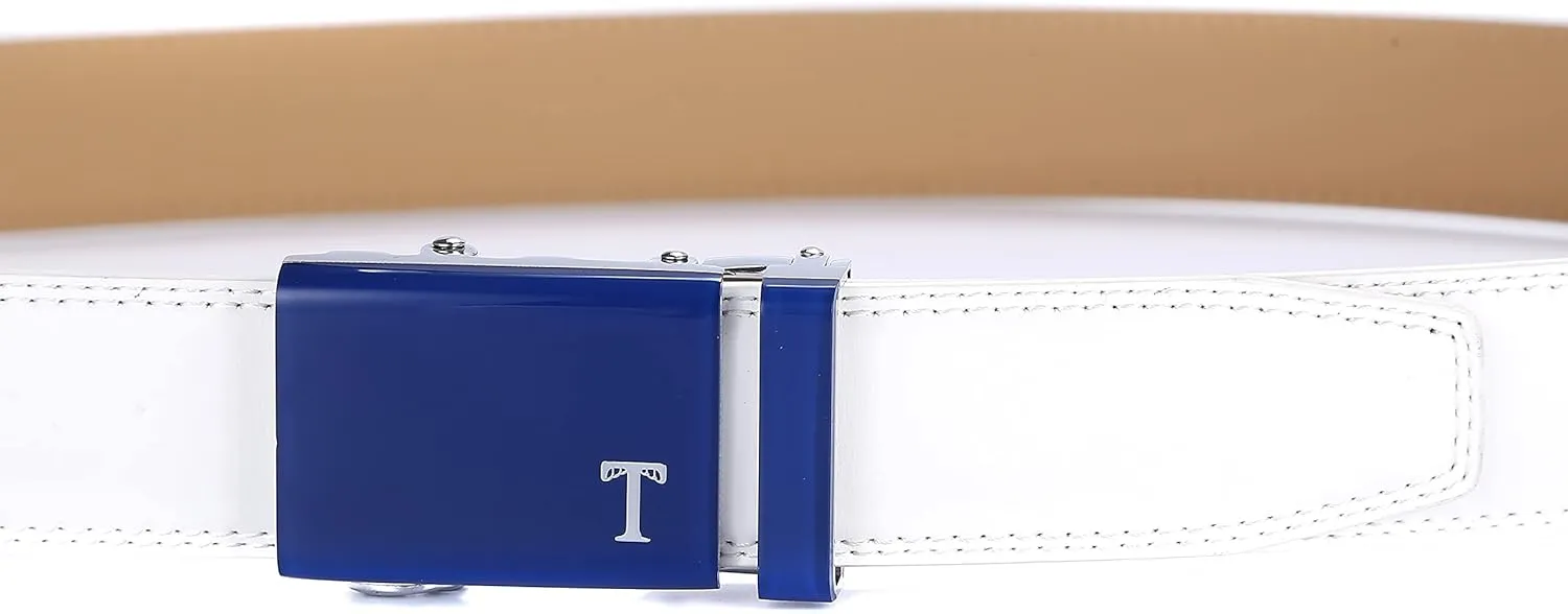 Mens Belts Leather Ratchet, Casual and Dress, Adjustable - Elegant Gift Boxed