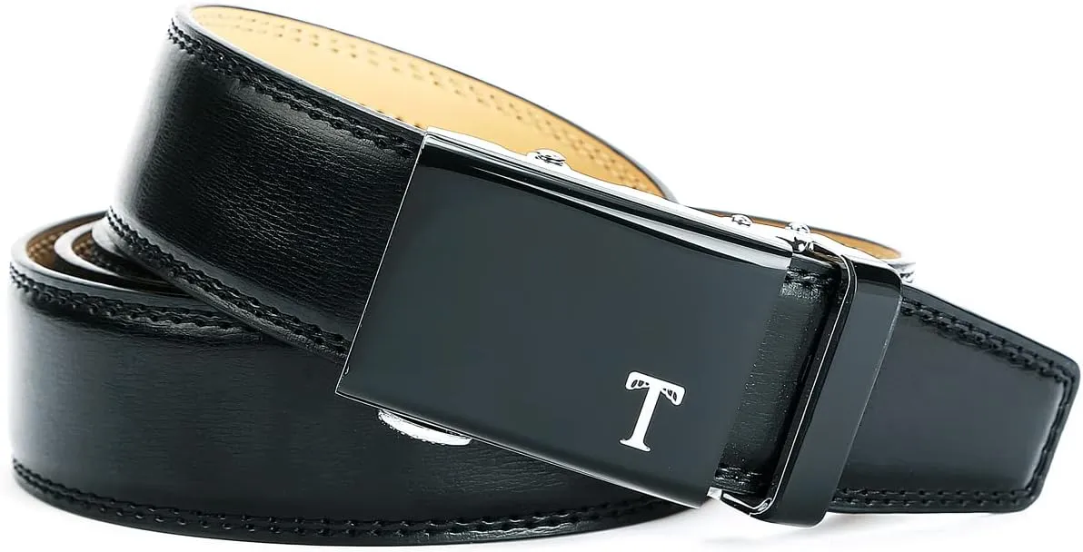 Mens Belts Leather Ratchet, Casual and Dress, Adjustable - Elegant Gift Boxed