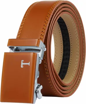 Mens Belts Leather Ratchet, Casual and Dress, Adjustable - Elegant Gift Boxed