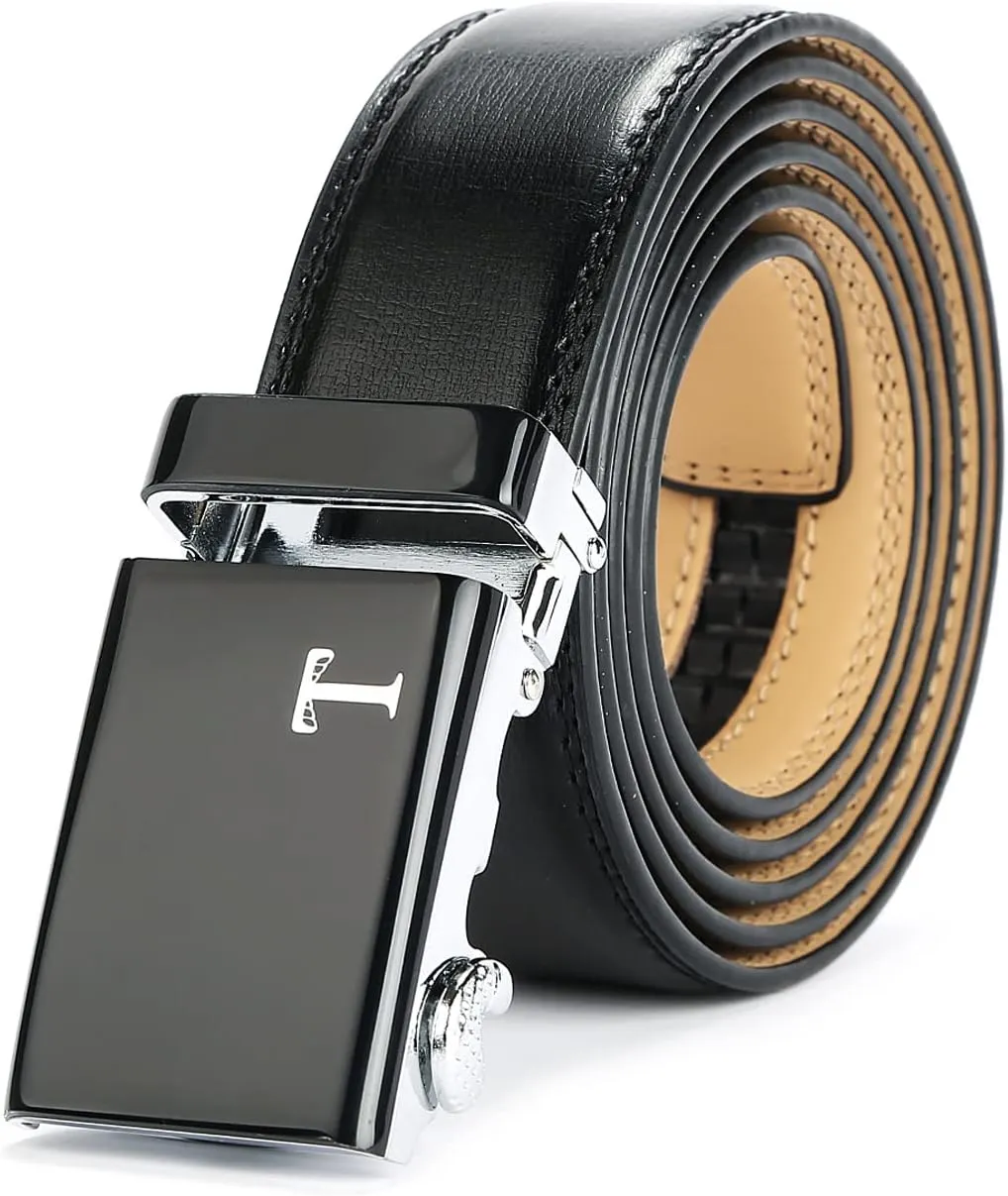 Mens Belts Leather Ratchet, Casual and Dress, Adjustable - Elegant Gift Boxed