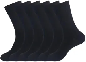 Mens Crew Socks Athletic Cushioned Breathable Low Cut Black No Show Socks Mens Sports Sock - 6 Pairs No Show Socks