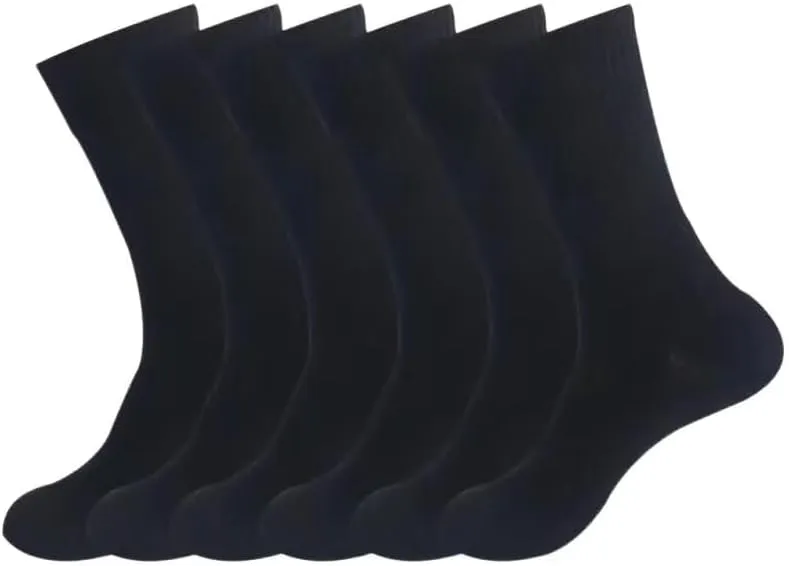 Mens Crew Socks Athletic Cushioned Breathable Low Cut Black No Show Socks Mens Sports Sock - 6 Pairs No Show Socks