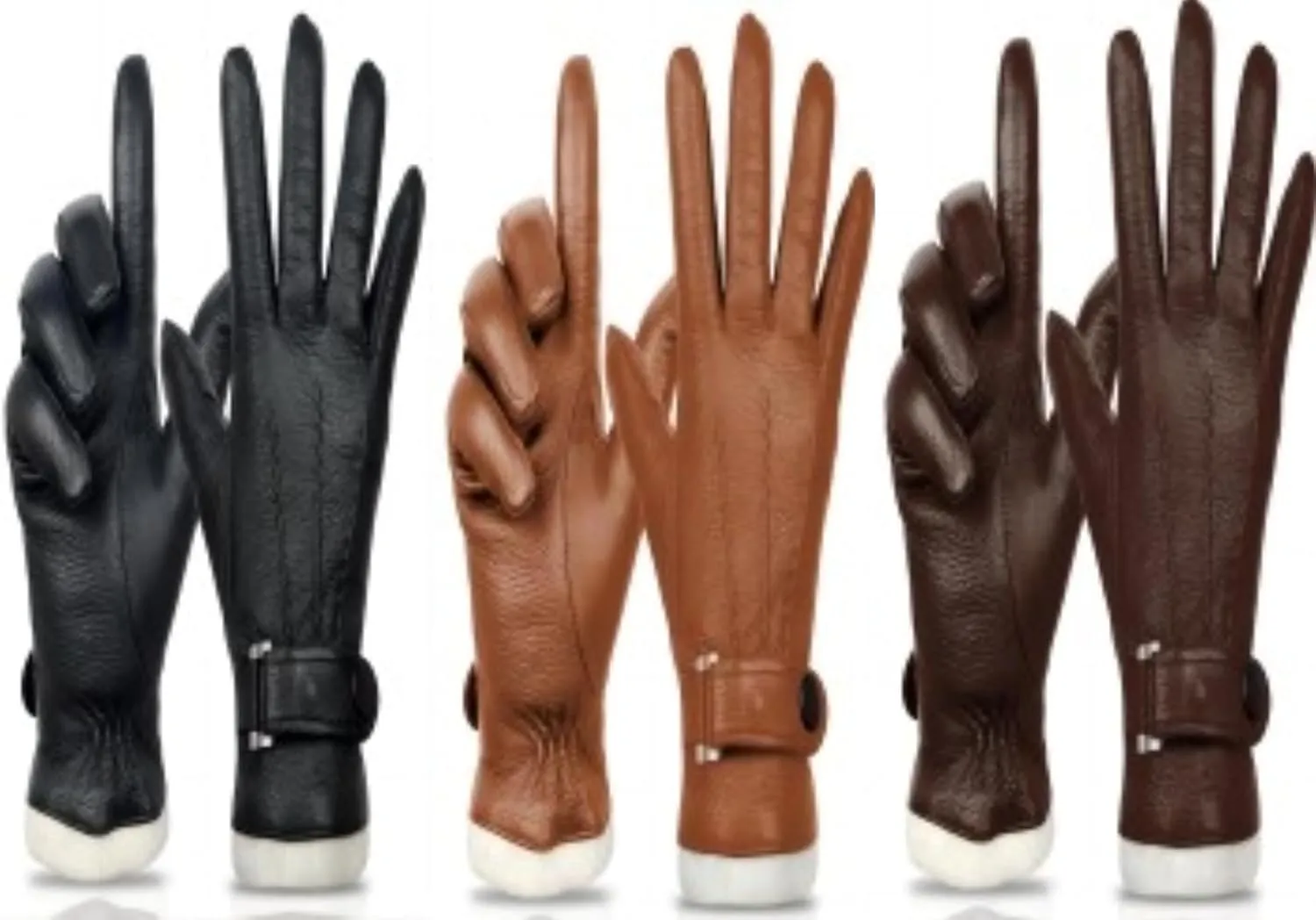 Mens Leather Gloves Mens Dress Glove Touchscreen Winter Gloves for Men Driving Gloves Cashmere Lined M051US-T