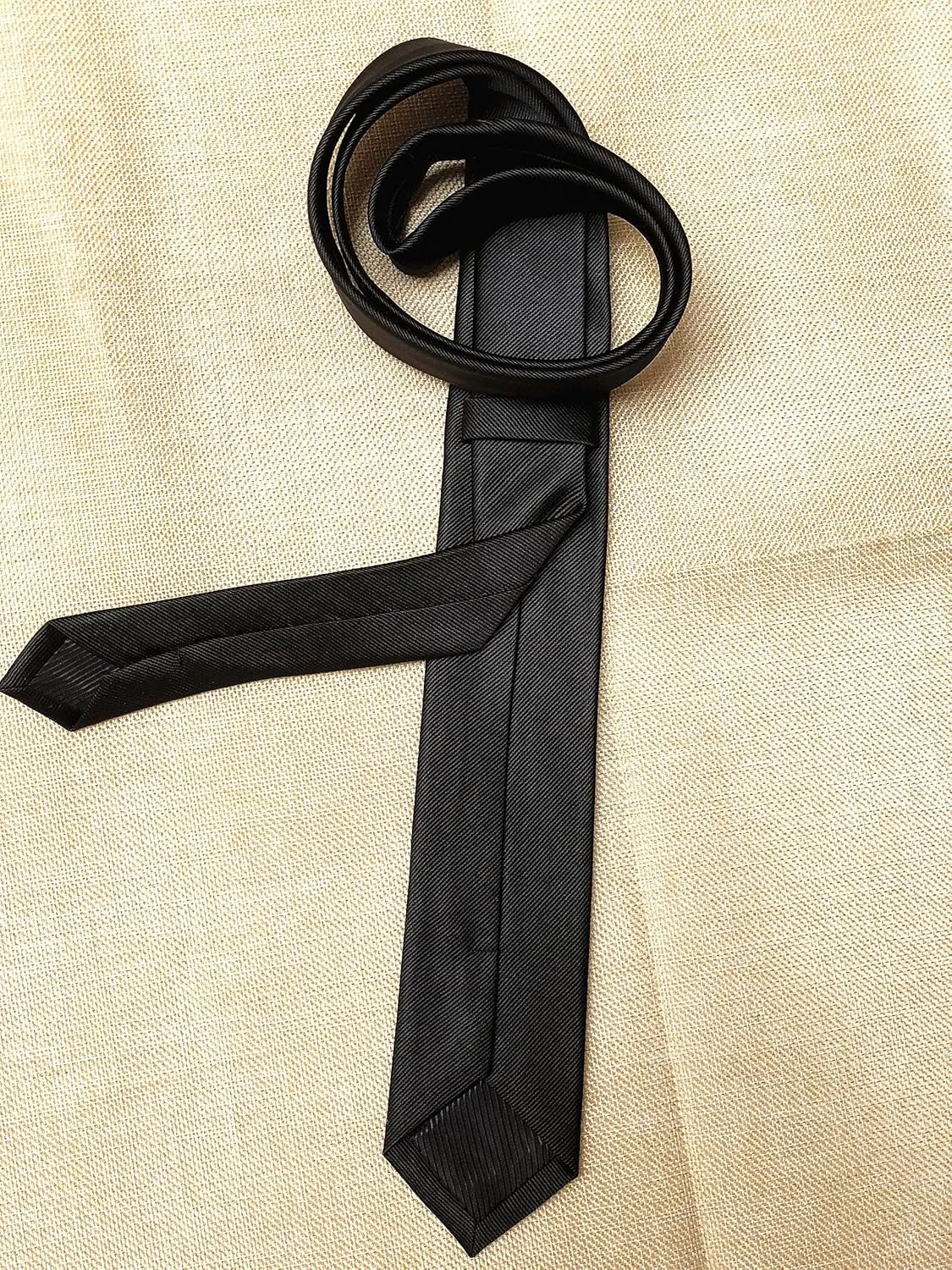 Men's Solid Color Skinny Ties Repp Smooth Formal Wedding Grooms Neckties