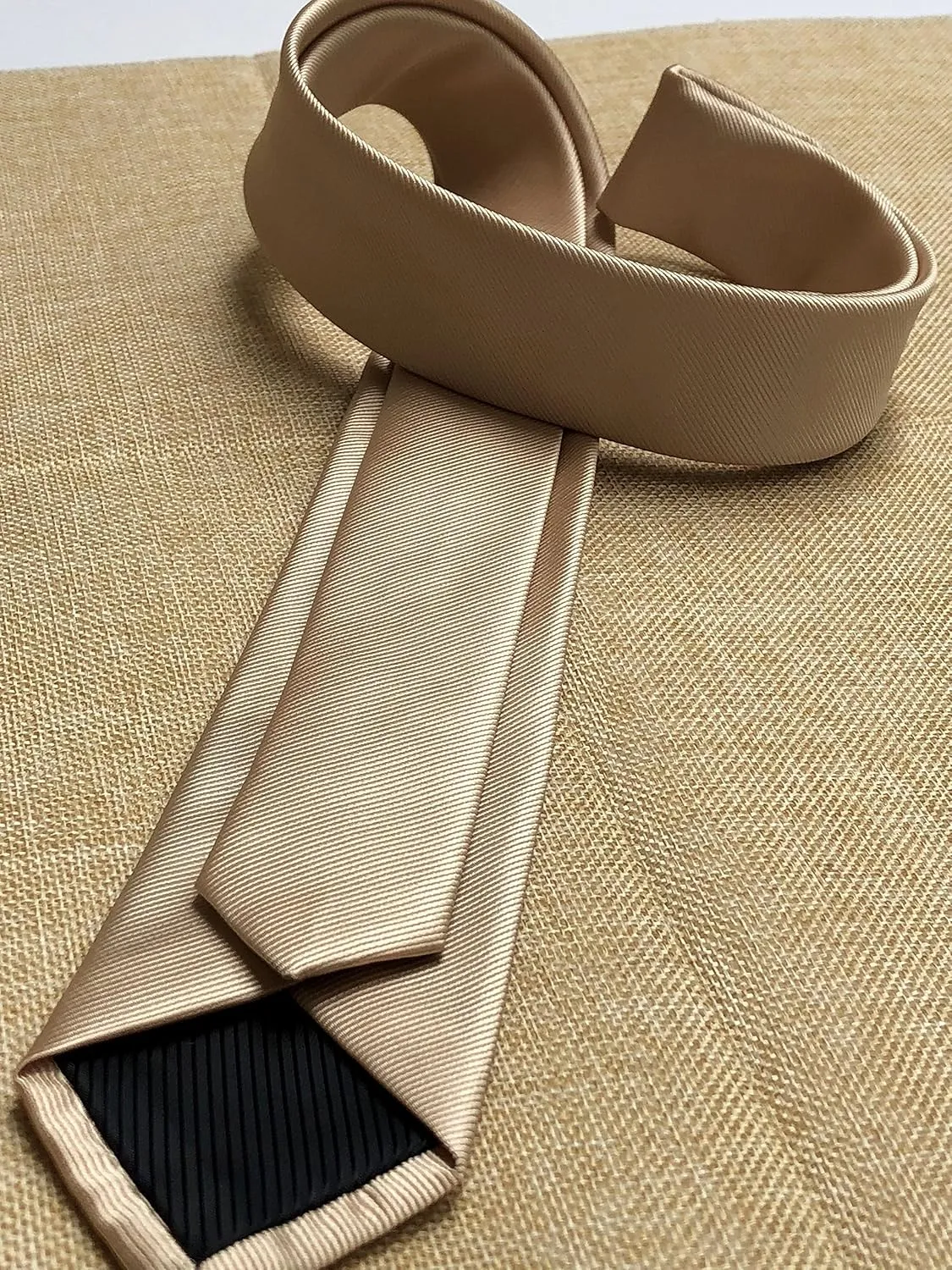 Men's Solid Color Skinny Ties Repp Smooth Formal Wedding Grooms Neckties