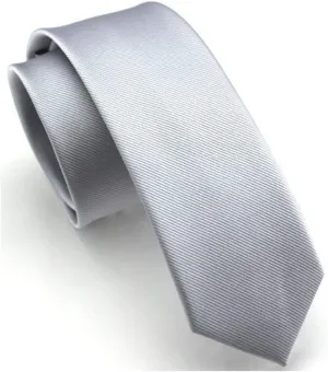 Men's Solid Color Skinny Ties Repp Smooth Formal Wedding Grooms Neckties