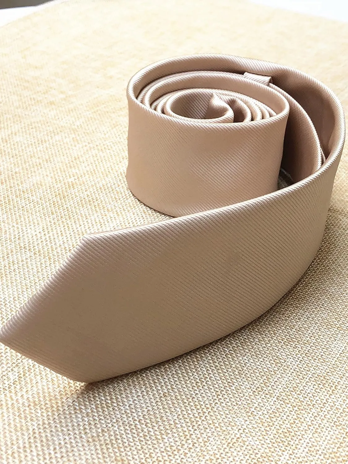 Men's Solid Color Skinny Ties Repp Smooth Formal Wedding Grooms Neckties
