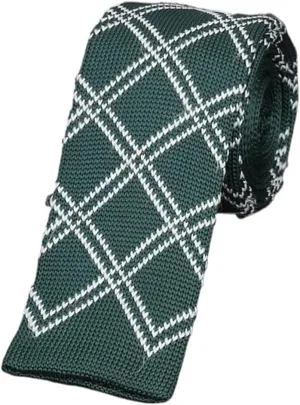 Men's Tie Men's Striped Vintage Tie Knit Knitted Ties Necktie Plaid Slim Classic Geometric Cravate Narrow Neckties