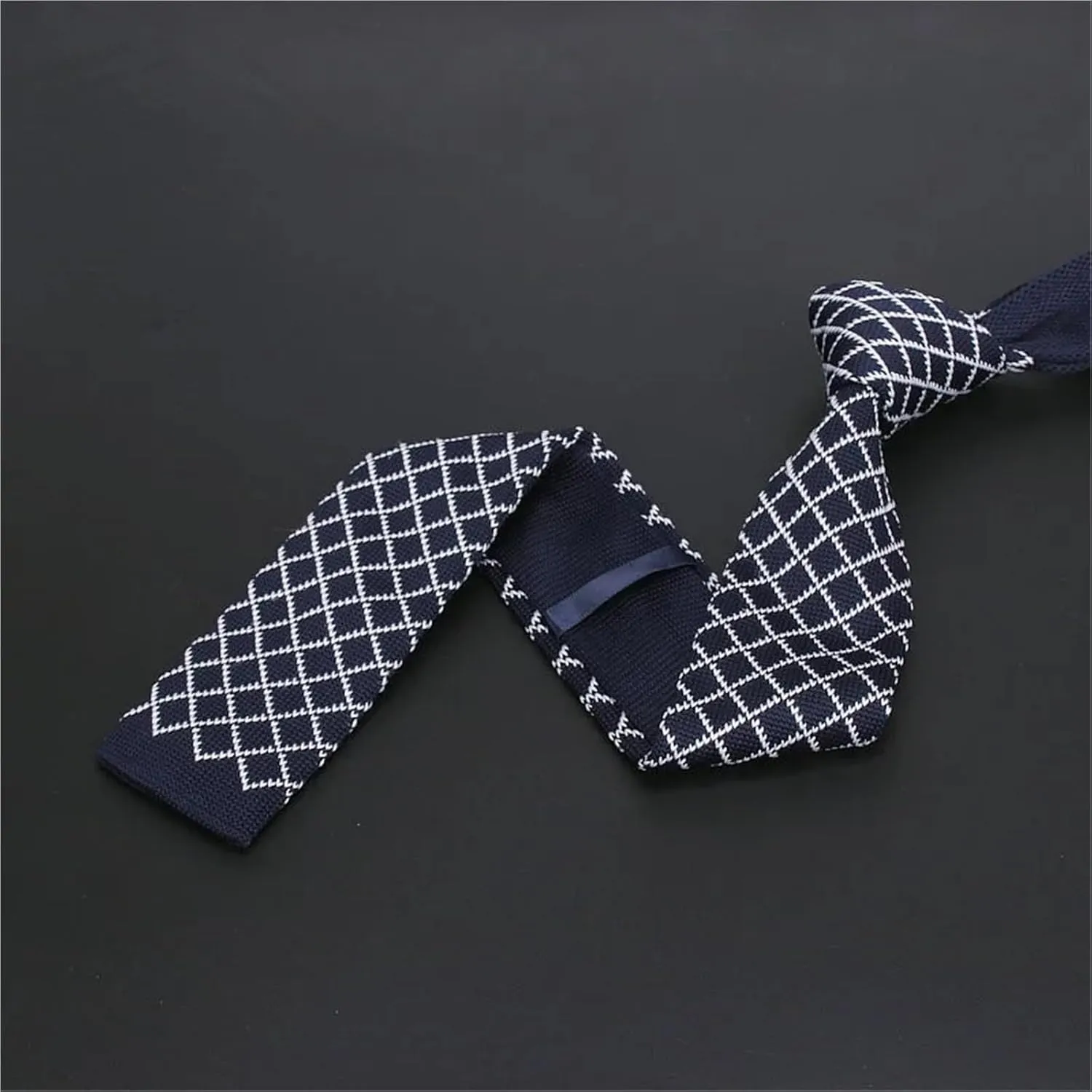 Men's Tie Men's Striped Vintage Tie Knit Knitted Ties Necktie Plaid Slim Classic Geometric Cravate Narrow Neckties