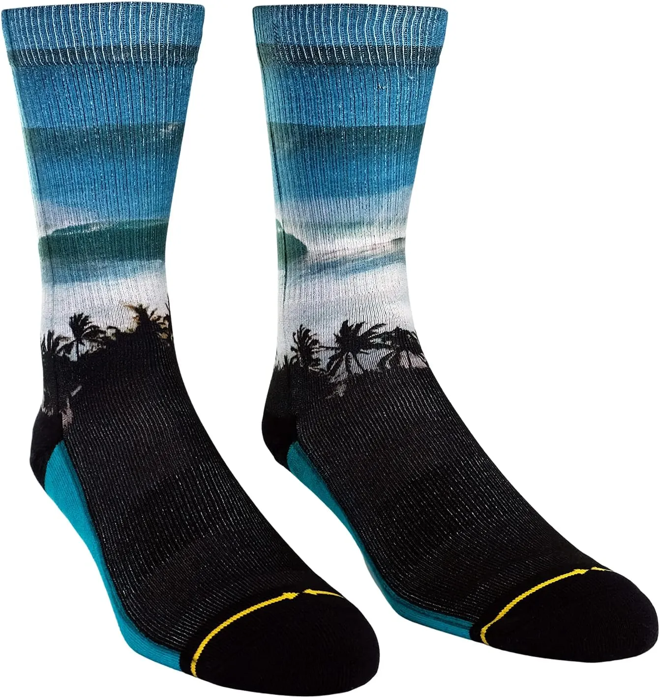 MERGE4 Dave Nelson Set Large Crew Socks for Men and Women Blue Black