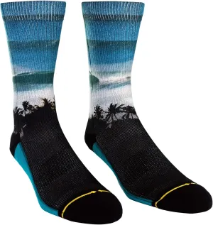 MERGE4 Dave Nelson Set Large Crew Socks for Men and Women Blue Black