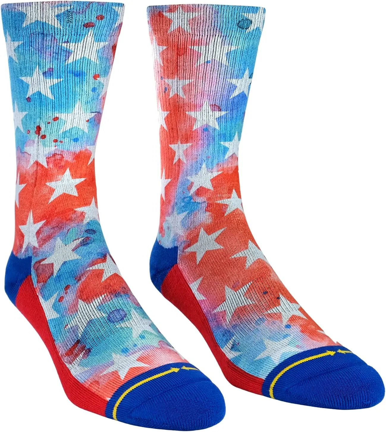 MERGE4 Old Glory Crew Socks for Men and Women Red White and Blue Star Spangled Patriotic Comfortable