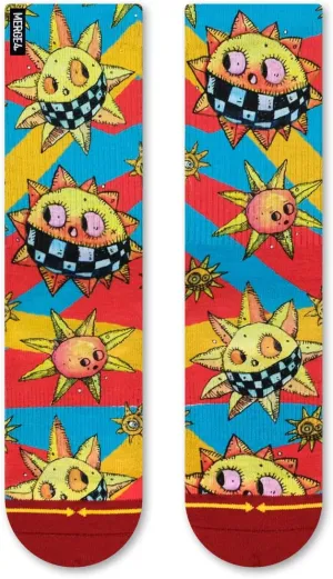MERGE4 Otis Link Suno Red Unisex Artist Crew Sock