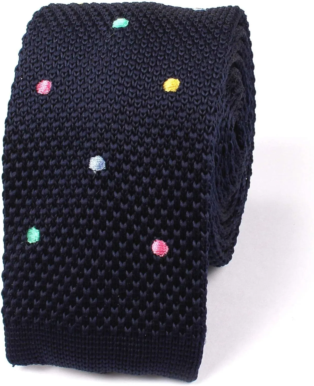 Navy Blue Knitted Tie - Mens Wedding Tie - Formal and Casual Occasions