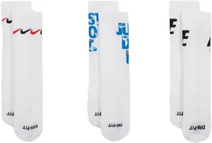Nike Little Boys DRI-Fit Cushioned Crew Socks 3 Pack (W(BN0924-001)/W, 5-7 Years)