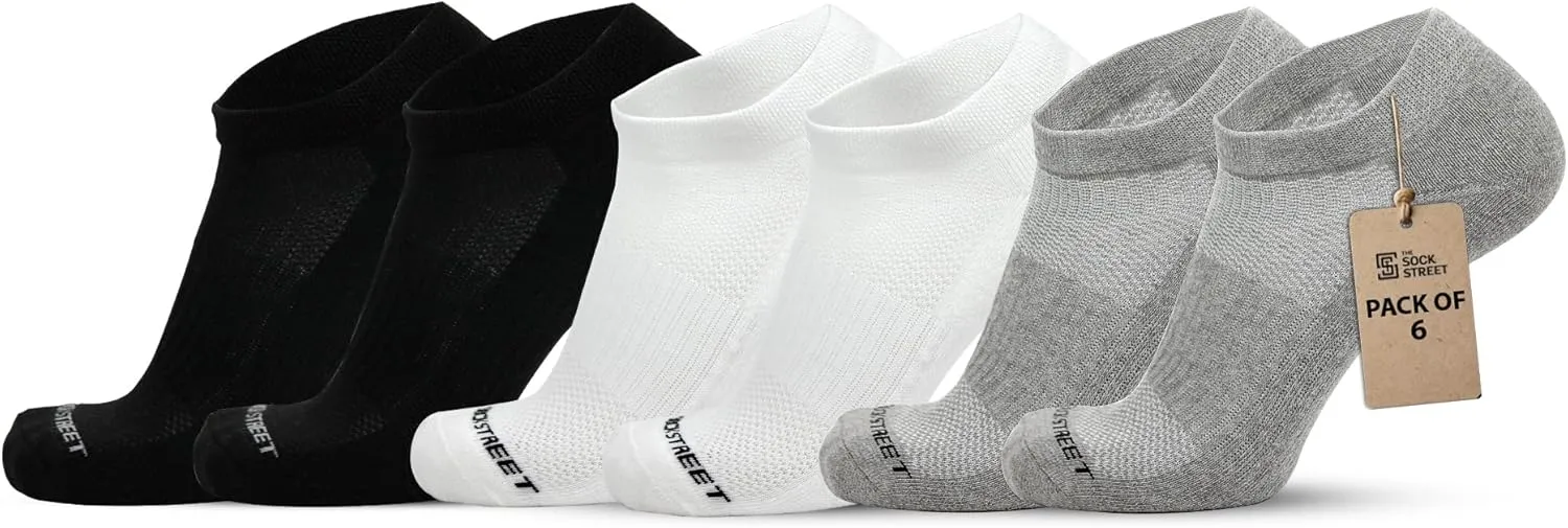 No-Show Socks Men: Running & Compression - Low Cut & Ankle Support Socks for Men