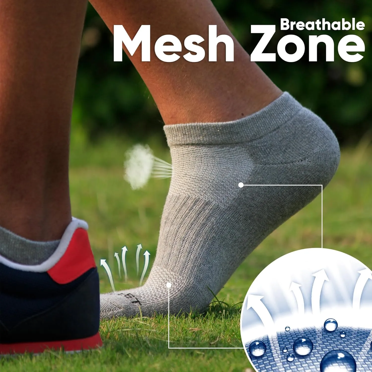 No-Show Socks Men: Running & Compression - Low Cut & Ankle Support Socks for Men