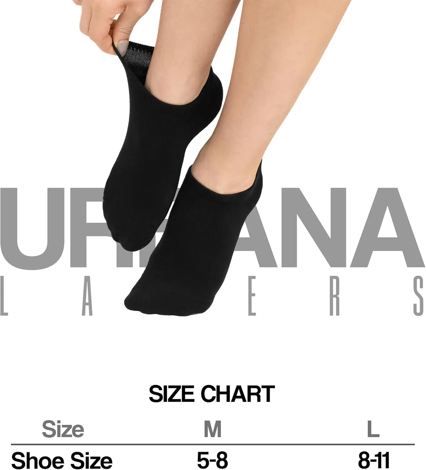 No Show Socks Men's White Low Cut Ankle Socks Athletic Running | 6 Pairs (Sizes 8-12/9-13)