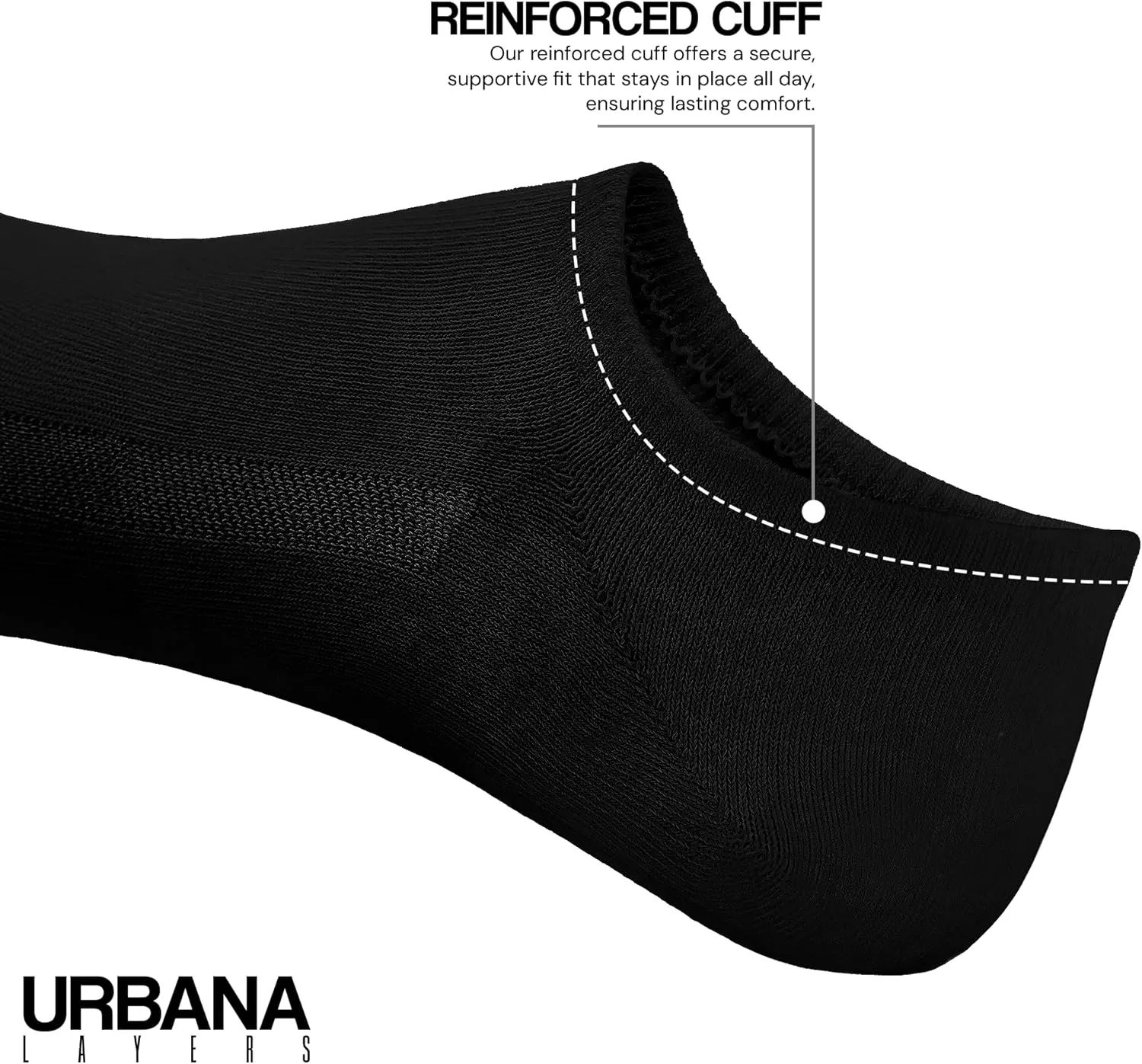 No Show Socks Men's White Low Cut Ankle Socks Athletic Running | 6 Pairs (Sizes 8-12/9-13)