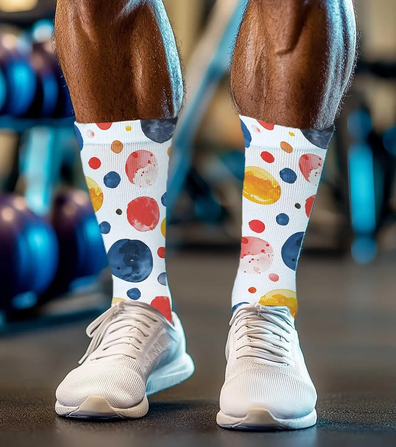 Novelty Funny Toe Socks, Chirstmas or Birthday Gift for Men and Women, Crazy Silly Print Crew Dress Socks, One Size