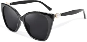 OPTOFENDY Sunglasses Womens Trendy Square Cat Eye Sun Glasses UV400 Protection, Shopping Cycling Driving