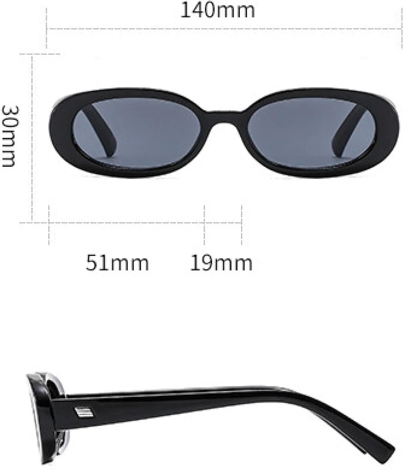 Oval Sunglasses Women Popular Vintage Rivet Suneyeglass Outdoors