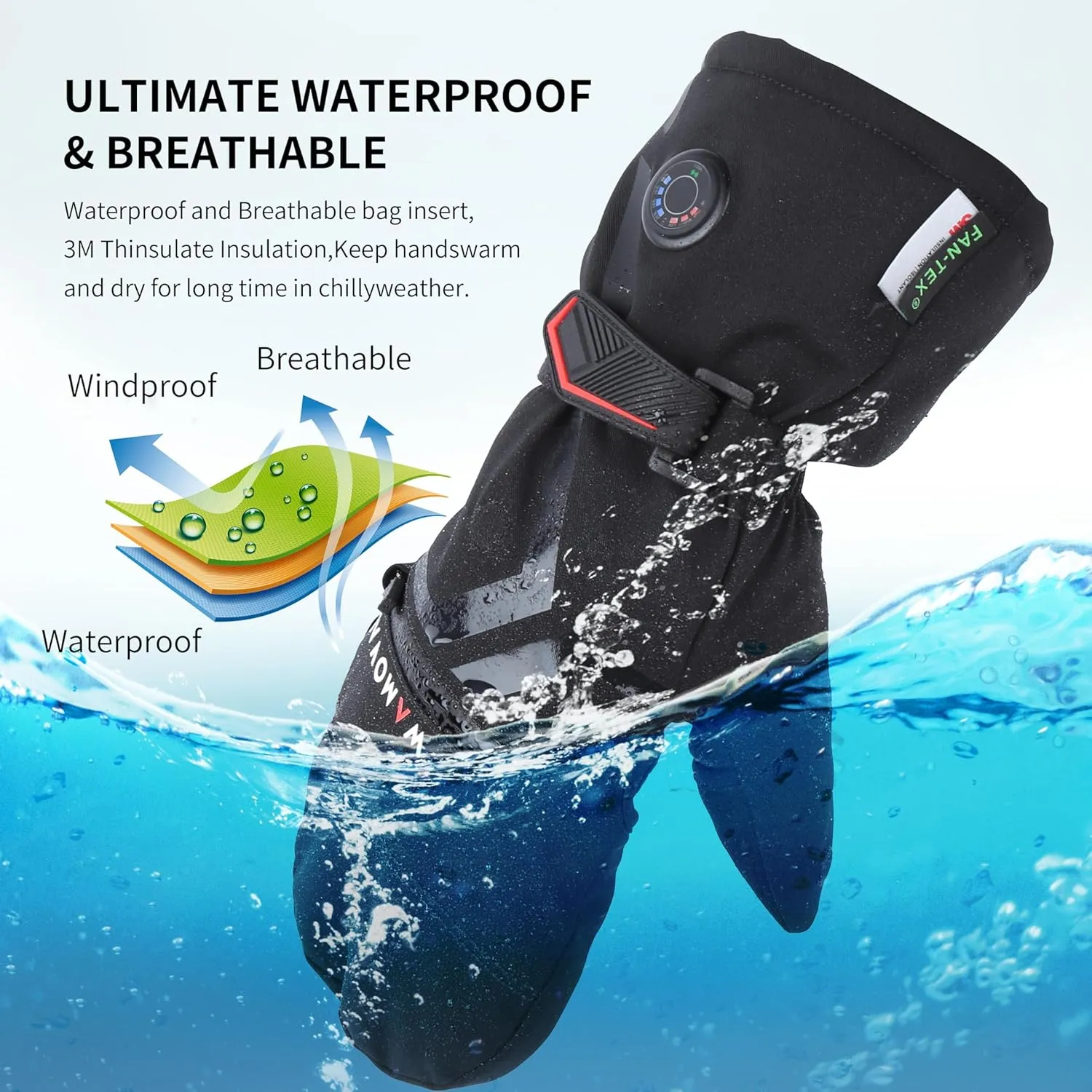 Photography Gloves Heated Gloves Drone Gloves for Men Women 7.4V 3000mah Battery Photography Gloves Drones for DJI Air 2S Electric Heated Gloves for Motorcycle/Skiing/Hunting Touchscreen