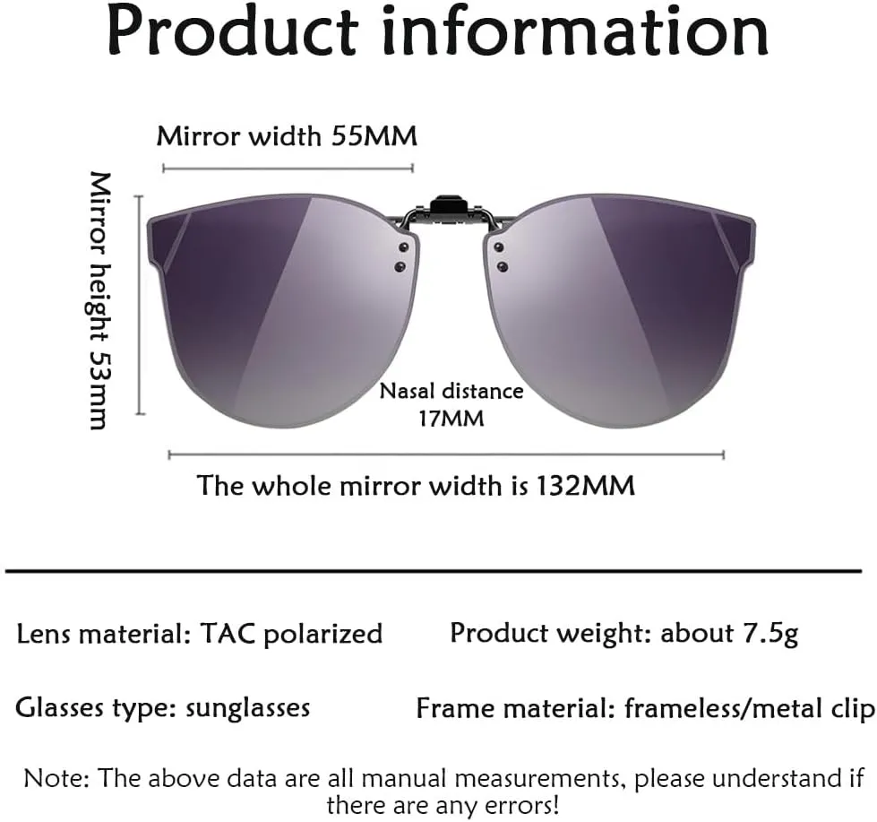 Polarized Clip On Sunglasses, Cat Eye Clip On Sunglasses, Clip on Sunglasses