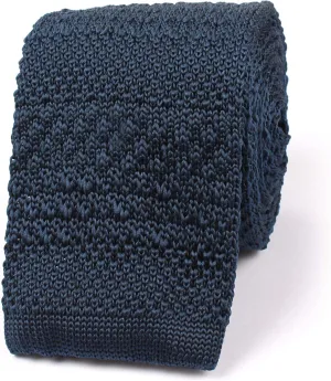 Prussian Navy Blue Knitted Tie - Mens Wedding Tie - Formal and Casual Occasions
