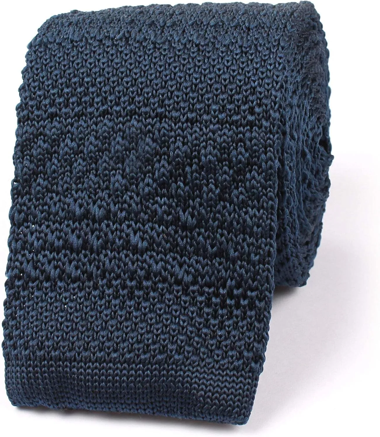 Prussian Navy Blue Knitted Tie - Mens Wedding Tie - Formal and Casual Occasions
