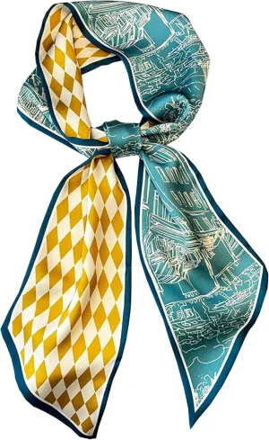 Purse Scarf For Handbags Head Scarves For Women's Hair Bags Scarfs Long Skinny Scarves Fashion Silky Headbands Accessories