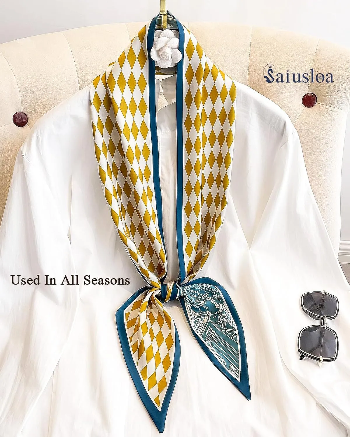 Purse Scarf For Handbags Head Scarves For Women's Hair Bags Scarfs Long Skinny Scarves Fashion Silky Headbands Accessories