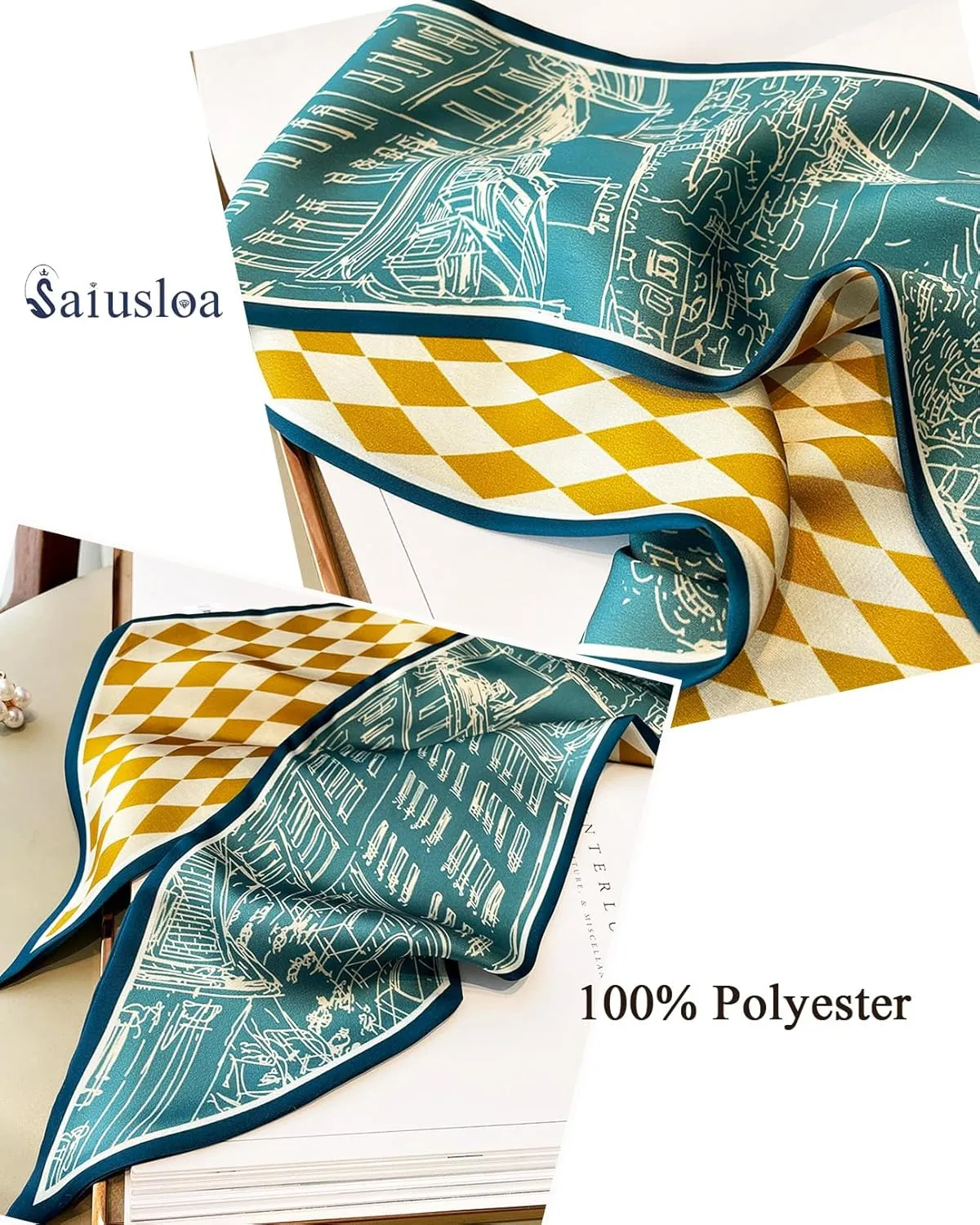 Purse Scarf For Handbags Head Scarves For Women's Hair Bags Scarfs Long Skinny Scarves Fashion Silky Headbands Accessories