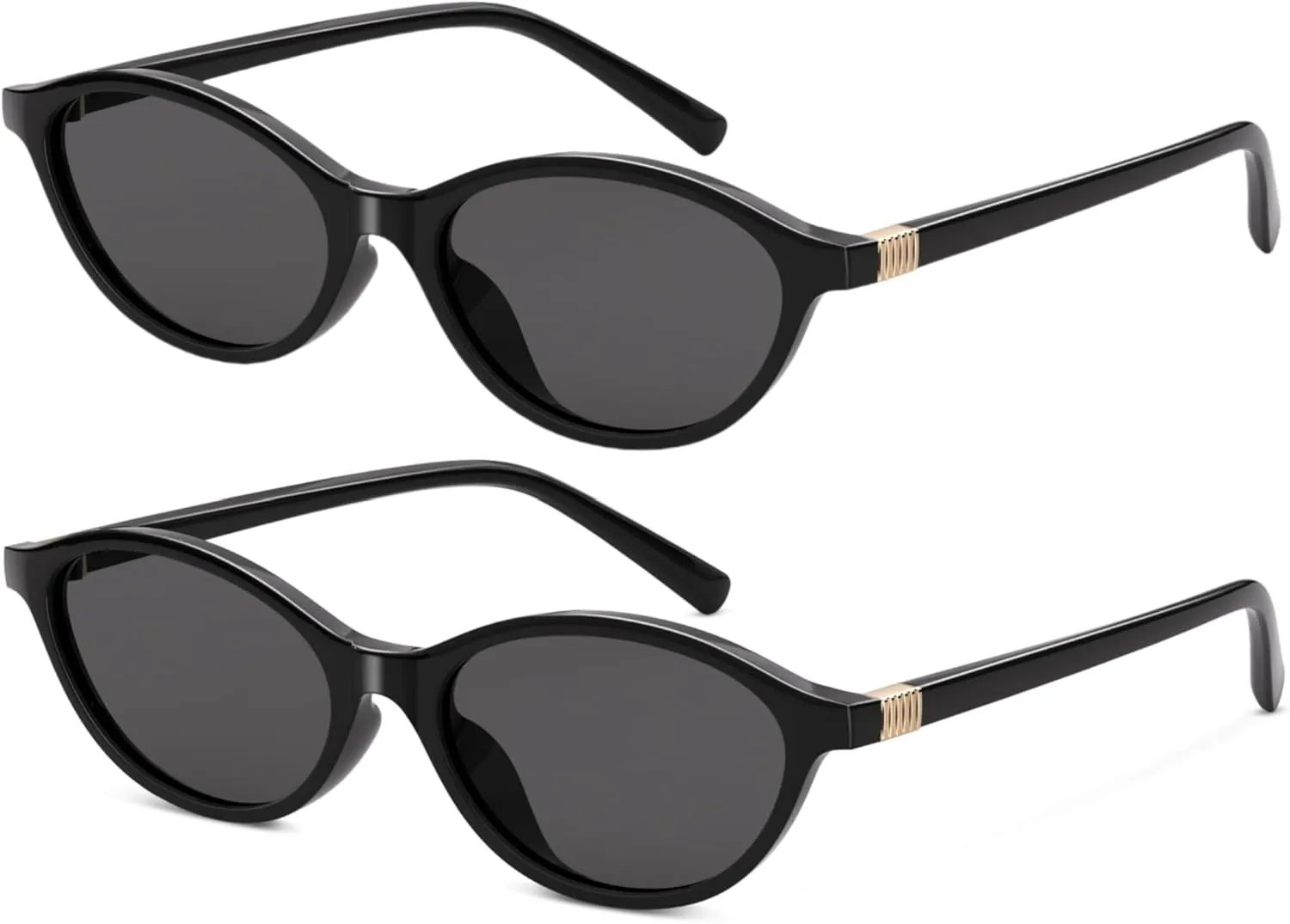 Retro Cat Eye Sunglasses for Women 90s Vintage Oval Narrow Frame Y2K Trendy Lightweight Rave Accessories