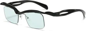 Rimless Rectangle Sunglasses Women Men Luxury