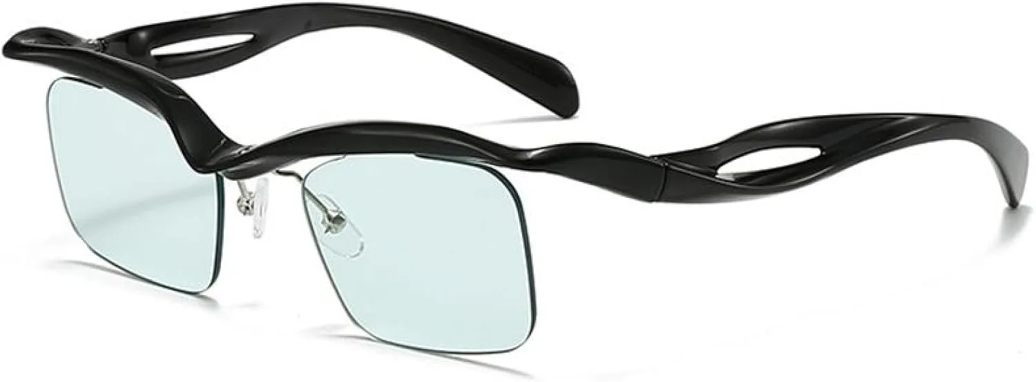 Rimless Rectangle Sunglasses Women Men Luxury