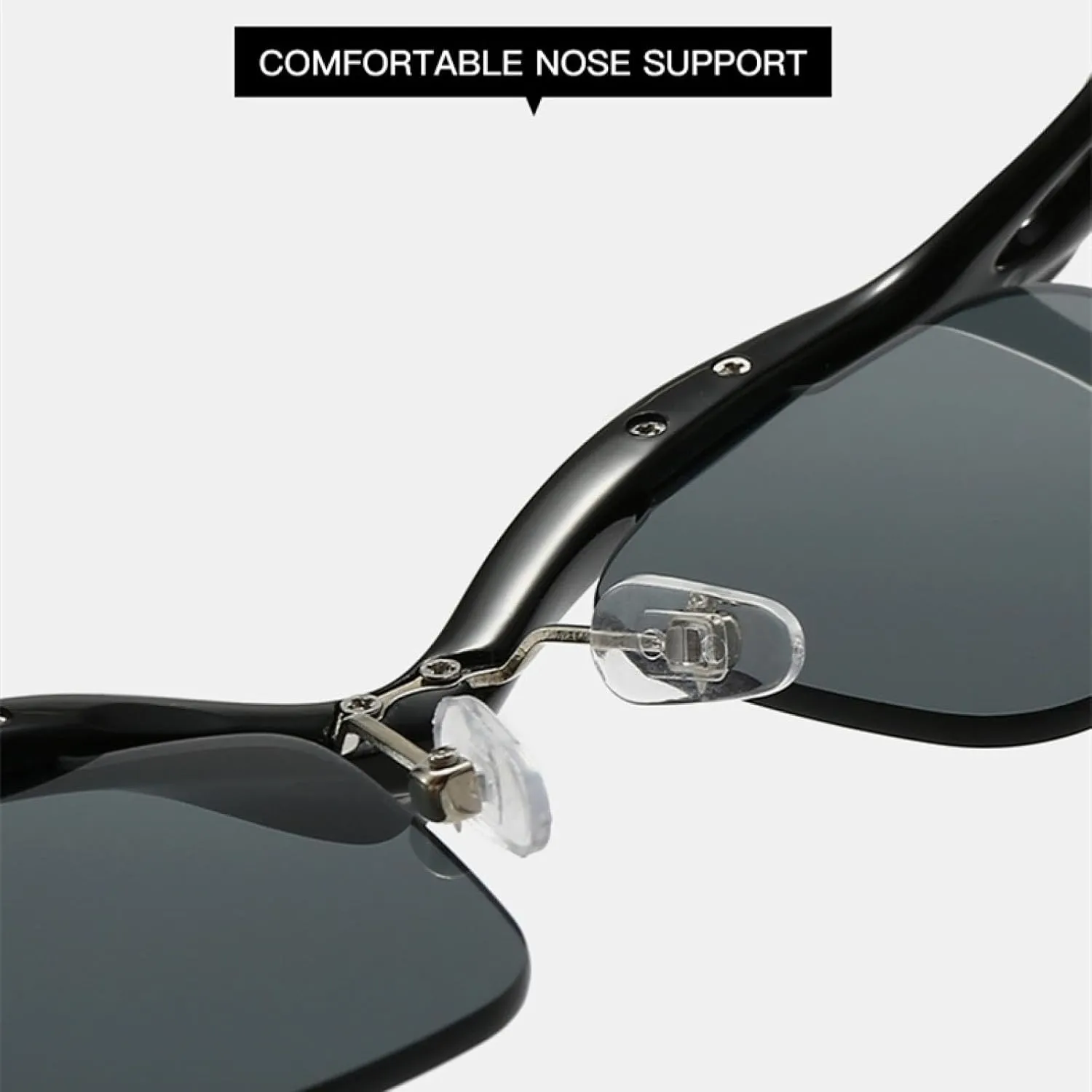Rimless Rectangle Sunglasses Women Men Luxury