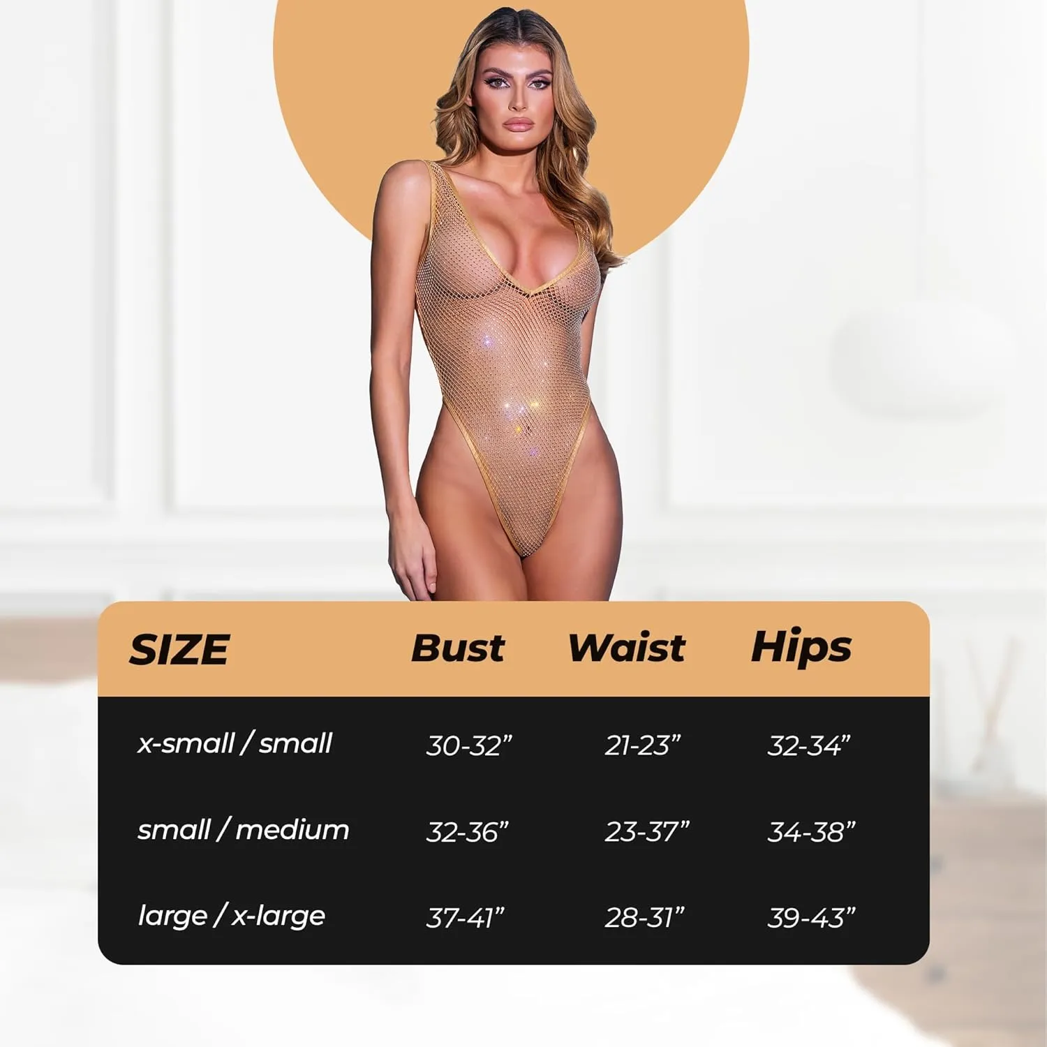 Roma Costume Fishnet Teddy Lingerie for Women Sexy Rhinestone Bodysuit Lingerie Teddy, Sparkly Exotic Wear Dancer Outfit