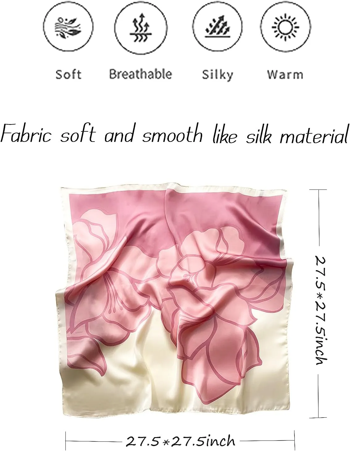 Satin Bandanas Head Scarf For Women Hair Scarves Accessories Lightweight Fashion Wrap Neck Silk Sleeping Headscarf