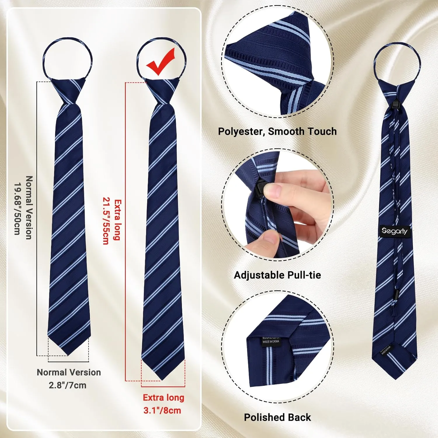 Segarty Neckties for Men, 14 PCS Classic Assorted Jacquard Neck Tie, Men's Pretied Ties Set for Formal Business Wedding
