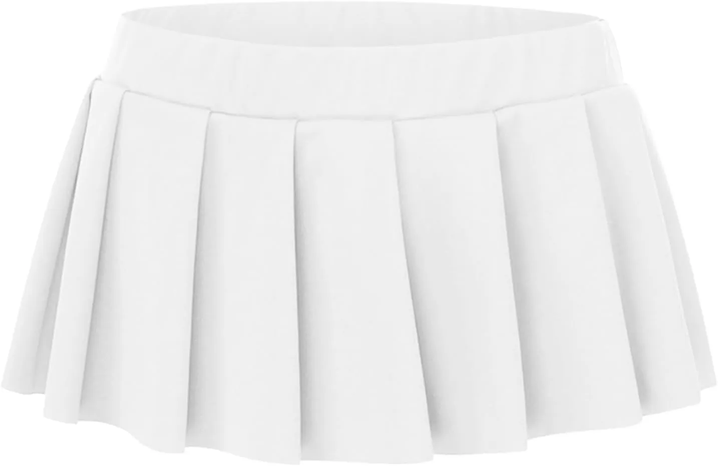 sexy lingerie for women naughty outfits Women Pleated Mini Skirt Role Play Solid Lingerie Skirts Mesh Costume Roleplay Uniform Plaid Mini Skirt sexy lingerie for women White X-Large