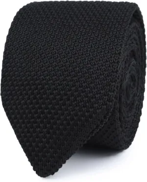 Sillage Black Knitted Tie - Mens Wedding Tie - Formal and Casual Occasions