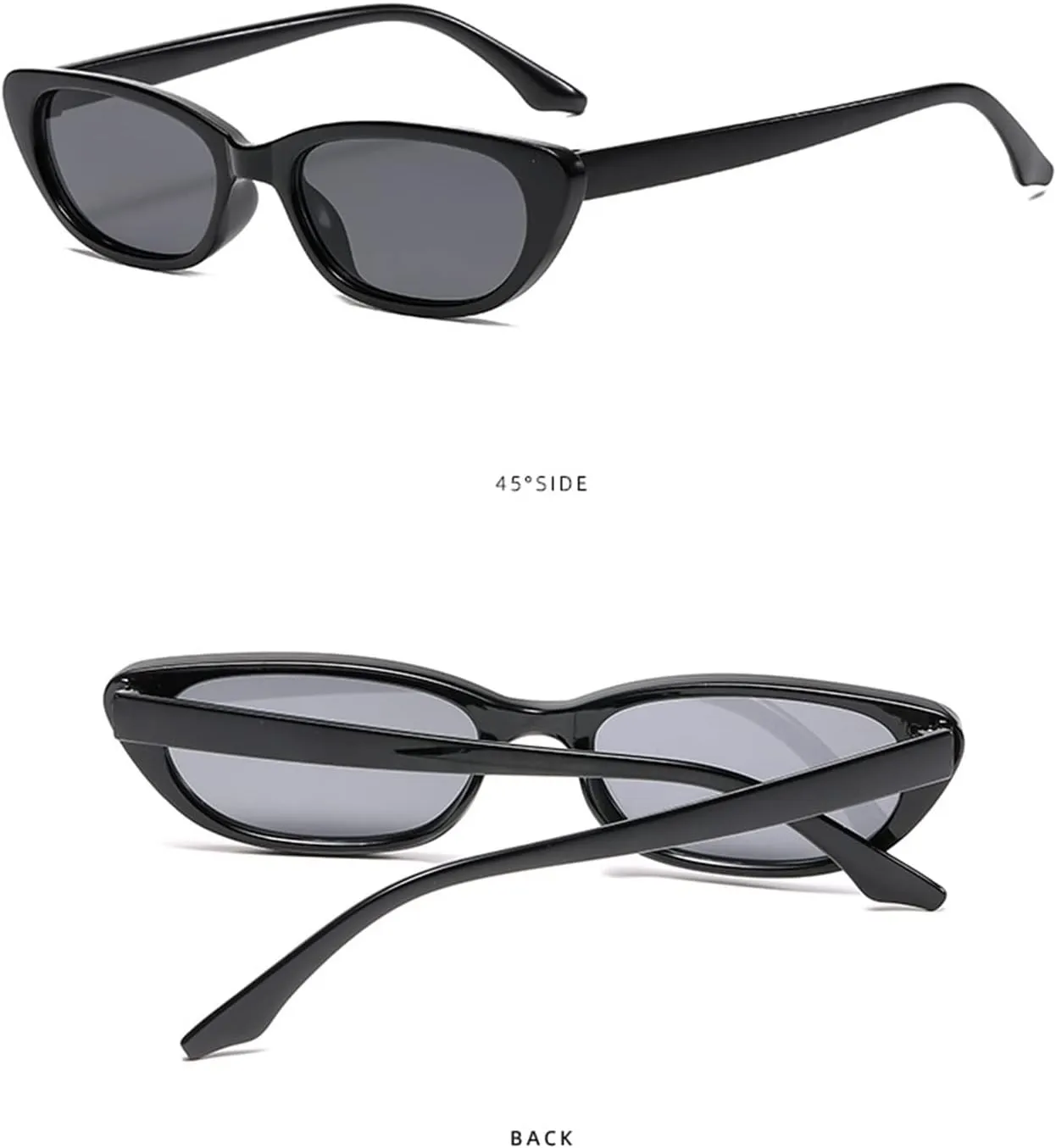 Small Frame Cat-Eye Hip-hop Sunglasses Outdoor Street Photography Shade (Color : C, Size : Medium)