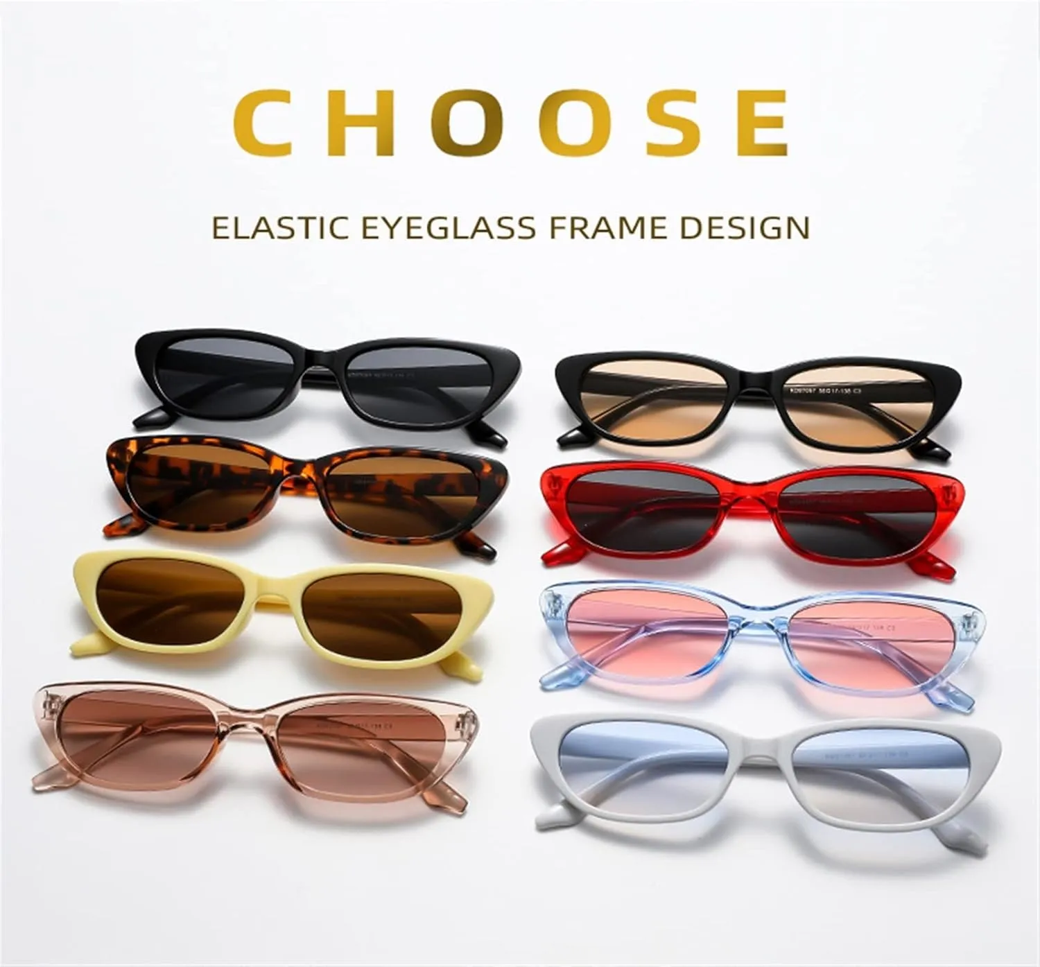 Small Frame Cat-Eye Hip-hop Sunglasses Outdoor Street Photography Shade (Color : C, Size : Medium)