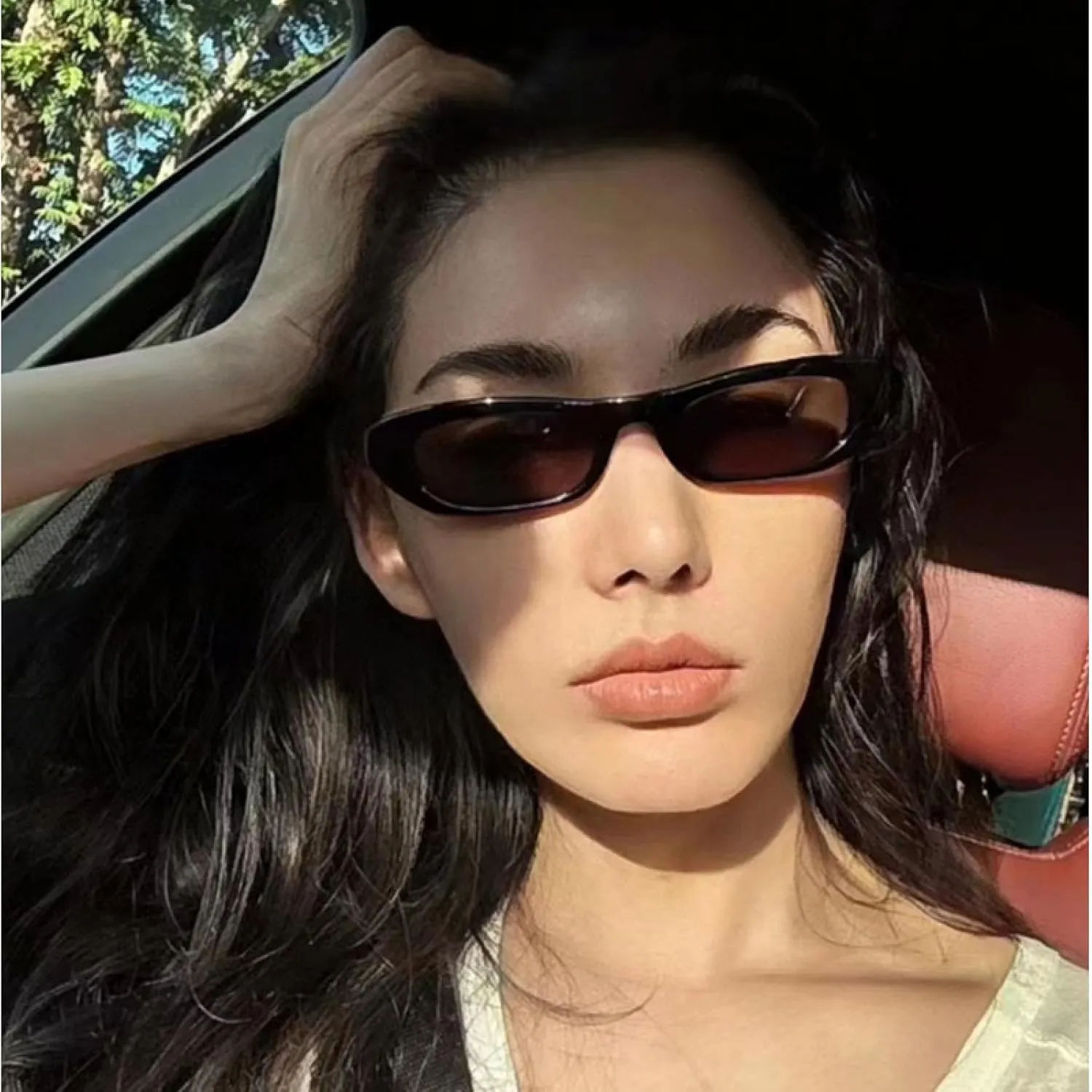 Small Frame Cat Eye Sunglasses for Women Men Versatile Accessories Trendy Vintage Uv400